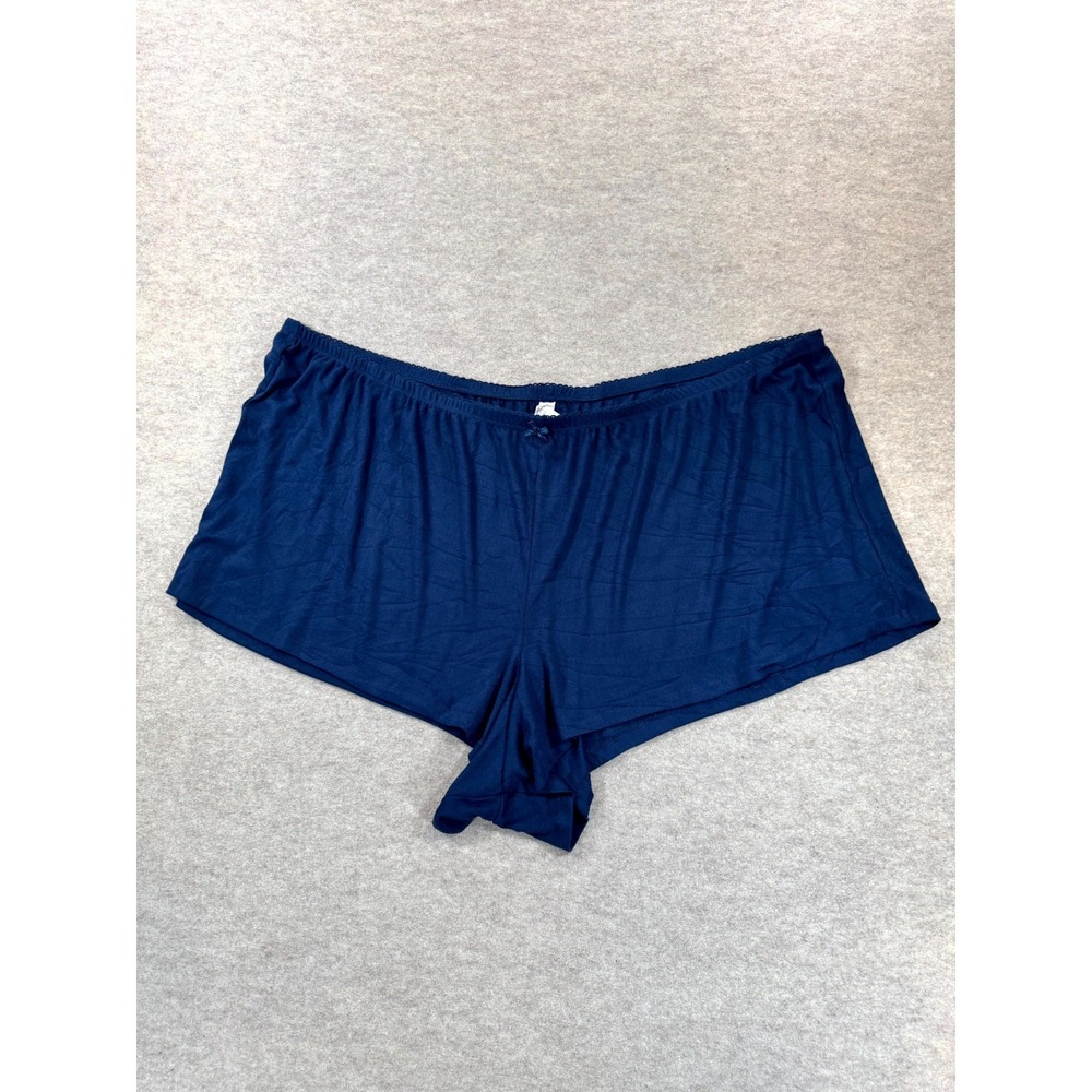 Auden Pajama Shorts Womens 4X Navy Blue Stretch Elastic Waistband Sleepwear